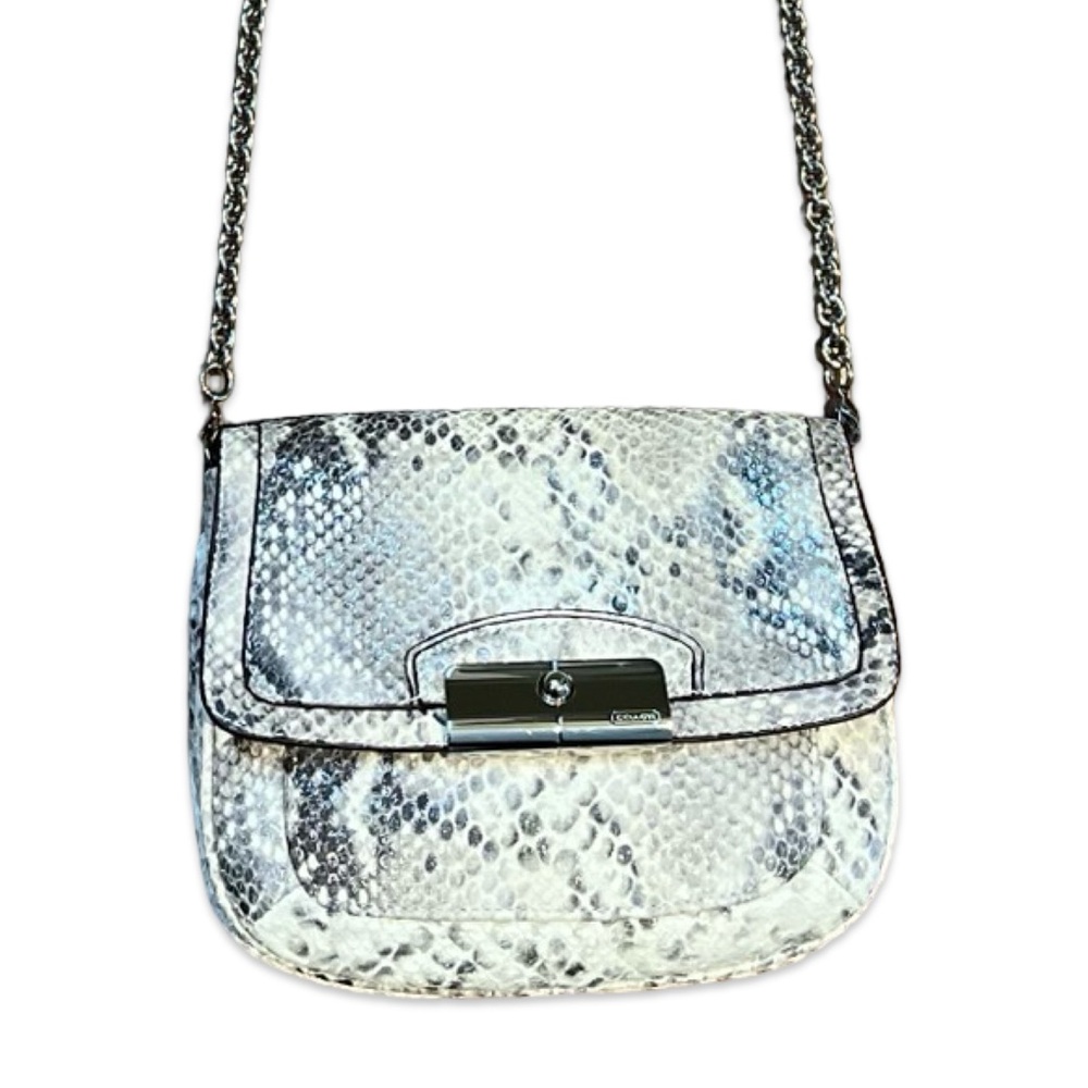 Coach Kristin Python-Embossed Metallic Leather Cr… - image 2